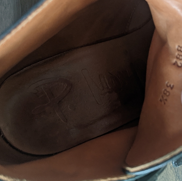 P. Monjo Black Leather Double Monkstrap Ankle Boots Size 8 - Picture 11 of 15